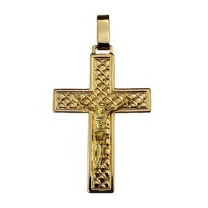 18 Karat Yellow Gold Crucifix Pendant #19124